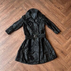 Persian Lamb Vintage Jeweled Jacket Black Sz M